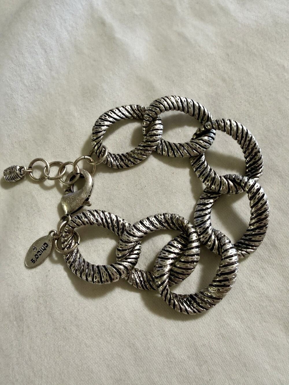 7.5" Chicos Thick Chain Statement Bracelet Retro Women Party Vacation Jewelry